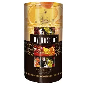 Конфеты Dy`Nastie шоколадные "Ассорти с фруктами в ликёре" /туба/ 260г*8