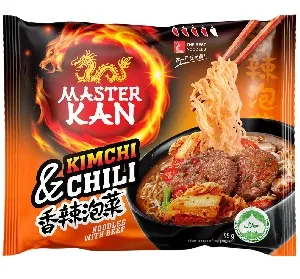 ***Лапша MASTER KAN "Kimchi Chili" с говядиной /пакет/ 95г*30