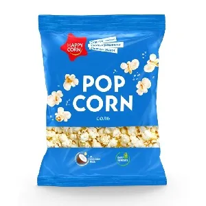 Воздушная кукуруза HAPPY CORN с Солью /пакет/ 70г*12