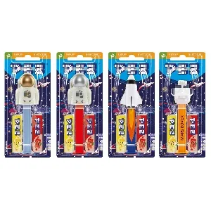Конфета PEZ с игрушкой (МИССИЯ НА МАРС) импульс 1+2 /шоубокс/ 17г*12