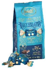 Конфеты FELETTI шоколадные Nocciolatto джандуя с фундуком, голубой /пакет/ 130г*21