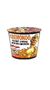 Паста KREMONDO арахисовая +хлебные палочки (шоубокс 55г*24шт) /пластик/ 55г*96