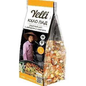 Смесь YELLI КХАО ПАД для жареного риса с имбирем и шиитаке /пакет/ 170г*12