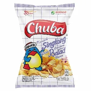 Чипсы Chuba рифлёные из кассавы со вкусом Чили Баладо 125г*16 Чипсы Chuba рифлёные из кассавы со вкусом Чили Баладо 125г*16