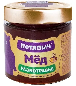 Мед ПОТАПЫЧЪ разнотравье /стекло/ 250г*12 Мед ПОТАПЫЧЪ разнотравье /стекло/ 250г*12