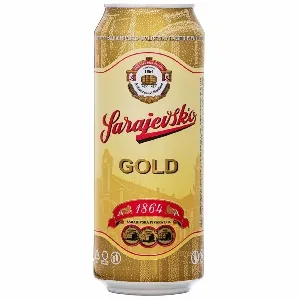 Пиво SARAJEVSKO светлое GOLD алк. 4,7% /жесть/ 0,5л*24