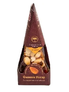 Десерт финиковый BORNA Негар с МИНДАЛЕМ - без сахара /картон/ 220г*24