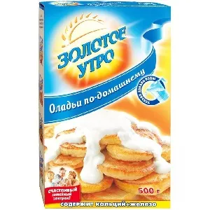 Смесь ЗОЛОТОЕ УТРО Оладьи по-домашнему /картон/ 500г*6