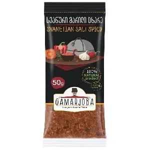 Специя GAMARJOBA Саванская соль ОСТРАЯ (красная) /пакет/ 50г*20