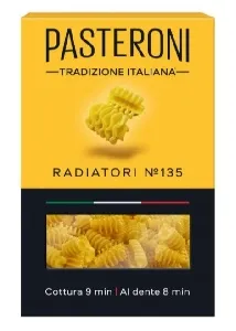 Макаронные изделия PASTERONI Radiatori №135 Радиатори /картон/ 400г*12
