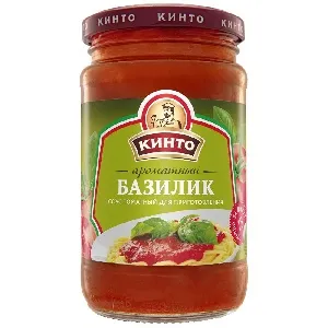 ***Соус КИНТО томатный "Ароматный Базилик" /стекло/ 350мл*8 ***Соус КИНТО томатный "Ароматный Базилик" /стекло/ 350мл*8
