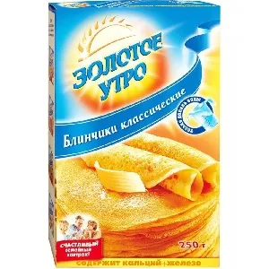 Смесь ЗОЛОТОЕ УТРО Блинчики классические /картон/ 250г*8