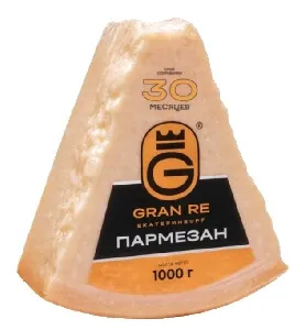 Сыр GRAN RE Пармезан 40% жирности (выдержка 30 мес) ~1000г*1
