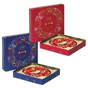 Конфеты FELETTI 470033 из темного шоколада с пралине CHRISTMAS DECO /жесть/ 200г*8