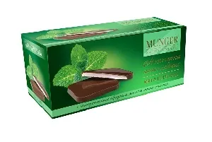 Лепестки MUNGER Maitre Chocolatier из темного шоколада с мятой /картон/ 160г*12