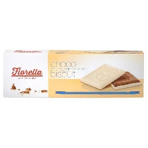 Печенье FIORELLA Chocobiscuit Milk Chocolate с покрытием белого молочного шоколаде (102г*6шт. шоубокс) 102г*36