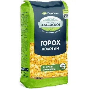 Горох АЛТАЙСКОЕ колотый ЭКСТРА /пакет/ 800г*12