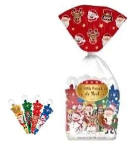 Конфеты ABTEY - SACHET PARAPLUIES de Noël из молочного шоколада "Рождественские зонтики" /пакет/ 105г*24