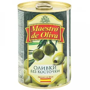 Оливки MAESTRO DE OLIVA без кости /жесть/ 300г*12 Оливки MAESTRO DE OLIVA без кости /жесть/ 300г*12