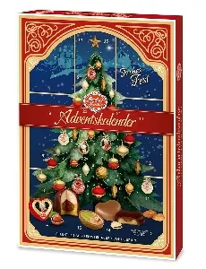 Конфеты REBER 741/50 Advent Calendar Confectionary Assortment шоколадные ассорти "Рождественский календарь" /картон/ 295г*4