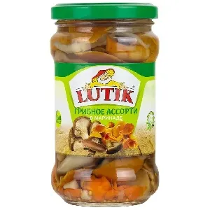 Грибное ассорти 11005 LUTIK в маринаде /стекло/ 314мл*12