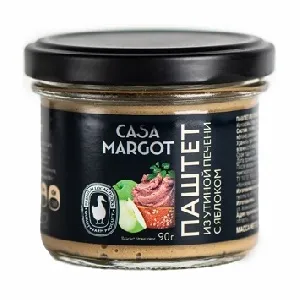 Паштет CASA MARGOT из утиной печени с яблоком /стекло/ 90г*10
