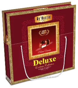 Конфеты Dy`Nastie шоколадные DELUXE шоколадные "Малина-Маскарпоне" /упак. с ручкой/ 210г*5 Конфеты Dy`Nastie шоколадные DELUXE шоколадные "Малина-Маскарпоне" /упак. с ручкой/ 210г*5