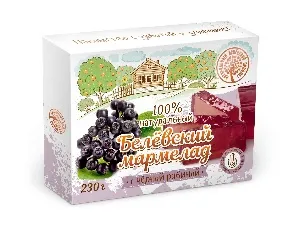 Мармелад БЕЛЕВСКИЙ натуральный пластовой ЧЕРНАЯ РЯБИНА /картон/ 230г*20