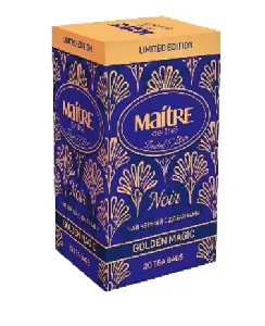 Чай MAITRE DE THE черный индийский GOLDEN MAGIC (20 пак.) /картон/ 40г*10