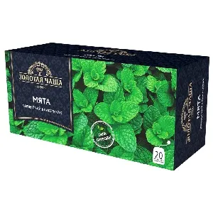 ***Чай ЗОЛОТАЯ ЧАША чёрный байховый с мятой (20пак*1,8г) 36г*24