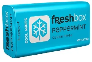 Драже FRESHBOX освежающие без сахара PEPERMINT-ЛЕДЯНАЯ МЯТА /металлическая банка/ 35г*12