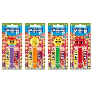 Конфета PEZ с игрушкой (СМАЙЛИКИ) импульс 1+2 /шоубокс/ 17г*12