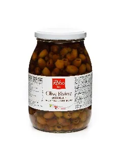 Оливки ROBO РИВЬЕРА в оливк. масле без косточки (вес нетто 570г) /стекло/ 950г*6