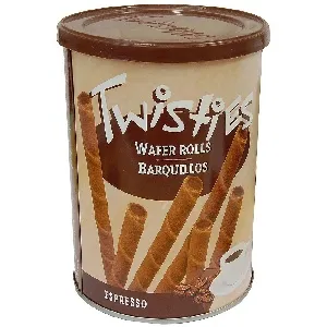 Вафли TWISTIES палочки с кофейным кремом эспрессо /жесть/ 400г*12