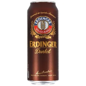 Пиво ERDINGER Dunkel 5.3% темное нефильтр. пшеничное /жесть/ 0,5л*24