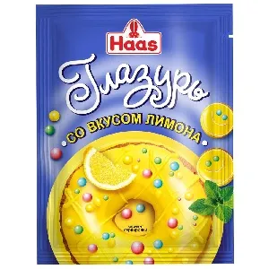 Глазурь HAAS со вкусом лимона 75г*10