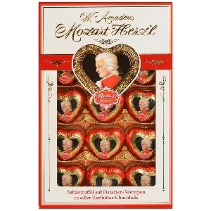 Шоколадные конфеты REBER 387 сердечки из горького шоколада 150г*12