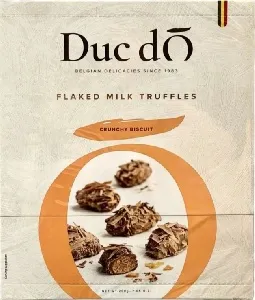 Трюфель DUC D`O Flaked milk Truffles из молочного шоколада с бисквитной крошкой /картон/ 100г*8