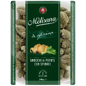 Клецки La MOLISANA 627 GNOCCHI DI PATATE WITH SPINACH Картофельные ньокки со шпинатом 500г*12