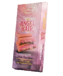 Шоколад BIND ANGEL HAIR белый с малиной, пишмание и фисташковым кремом /картон/ 80г*6