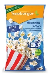 Попкорн соленый SEEBERGER Salted popcorn SE5279404 для микроволновой печи /картон/ 90г*24