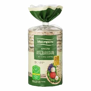Криспы МИСТРАЛЬ арборио-барли Итальянские /пакет/ 110г*8 Криспы МИСТРАЛЬ арборио-барли Итальянские /пакет/ 110г*8
