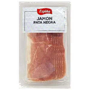 Окорок ESPINA сыровяленый Хамон / JAMON PATA NEGRA (СРОК ВЫДЕРЖКИ 24 МЕС. ИБЕРИКО) категории А /нарезка/ 60г*15
