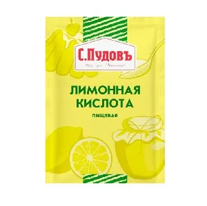 Лимонная кислота С.Пудовъ пищевая /бум. пакет/ 50г*20