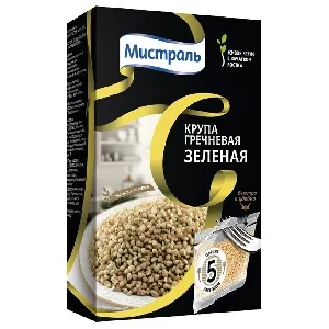 Крупа МИСТРАЛЬ гречневая ядрица Зеленая (5х80г) в пакетиках /картон/ 400г*6 Крупа МИСТРАЛЬ гречневая ядрица Зеленая (5х80г) в пакетиках /картон/ 400г*6