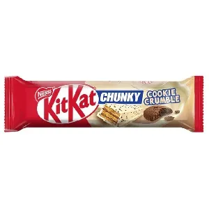 Батончик KITKAT Chunky Cookie Crumble хрустящая вафля в белом шоколаде с кусочками печенья /шоубокс/ 38г*12