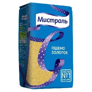 Пшено МИСТРАЛЬ Золотое /пакет/ 900г*12