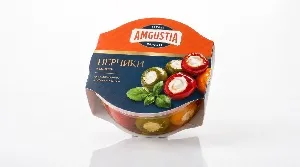 Перчики AMGUSTIA ассорти фаршированные сливочным сыром /пластик/ 200г*4 Перчики AMGUSTIA ассорти фаршированные сливочным сыром /пластик/ 200г*4