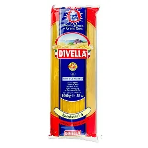Макаронные изделия DIVELLA Lunga di semola №9 SPAGHETTINI 1кг*15 Макаронные изделия DIVELLA Lunga di semola №9 SPAGHETTINI 1кг*15