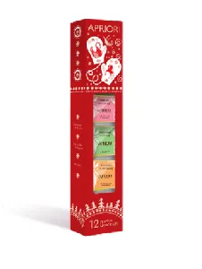 Конфеты APRIORI ассорти темного и молочного шоколада с цукатами и орехами /картон/ 60г*15